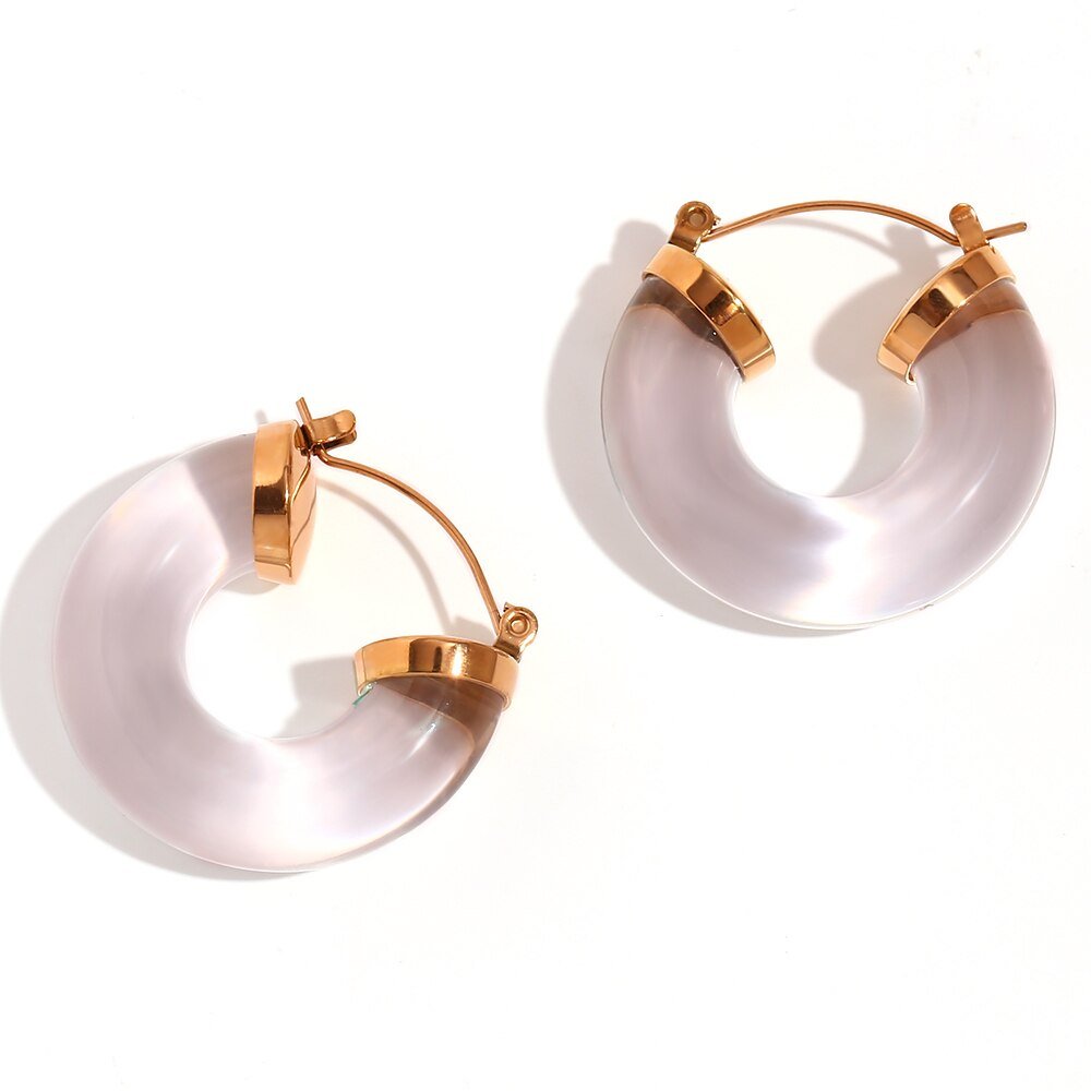 Clear Chunky Acrylic Hoops.