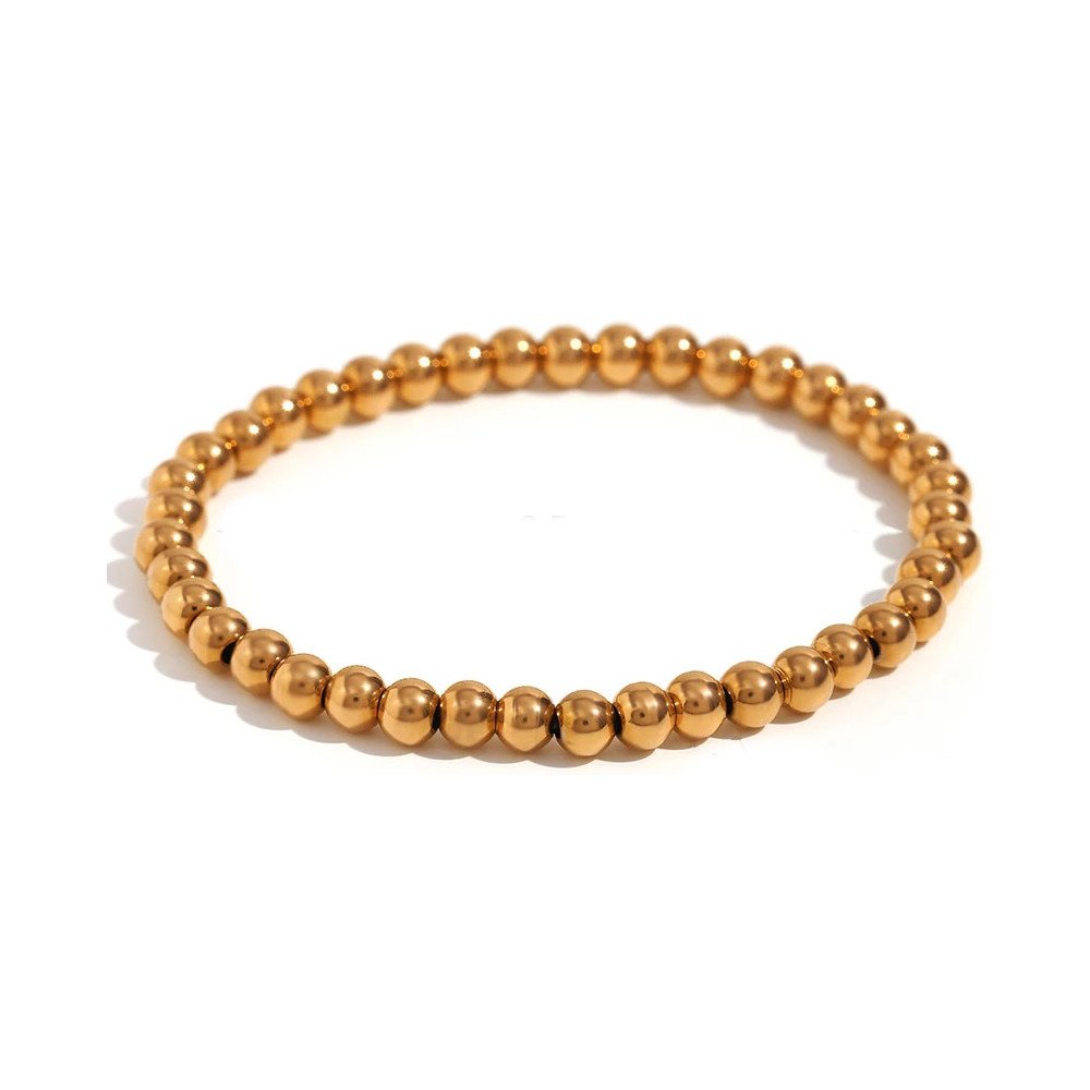 5mm gold beaded bracelet.