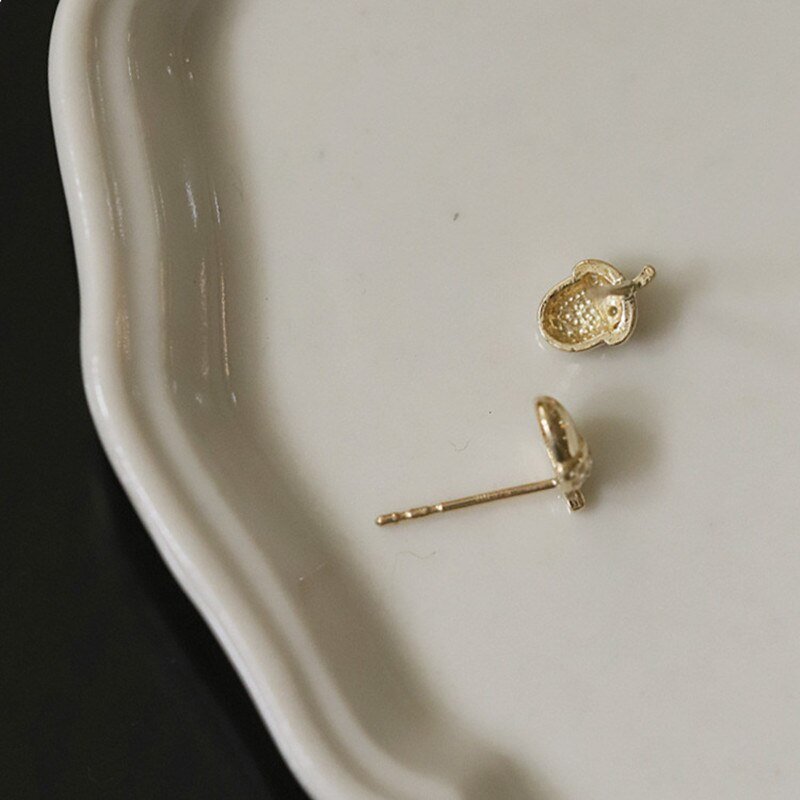 Back view of the Acorn CZ Studs.