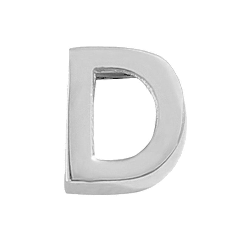 Silver Letter Charm D.