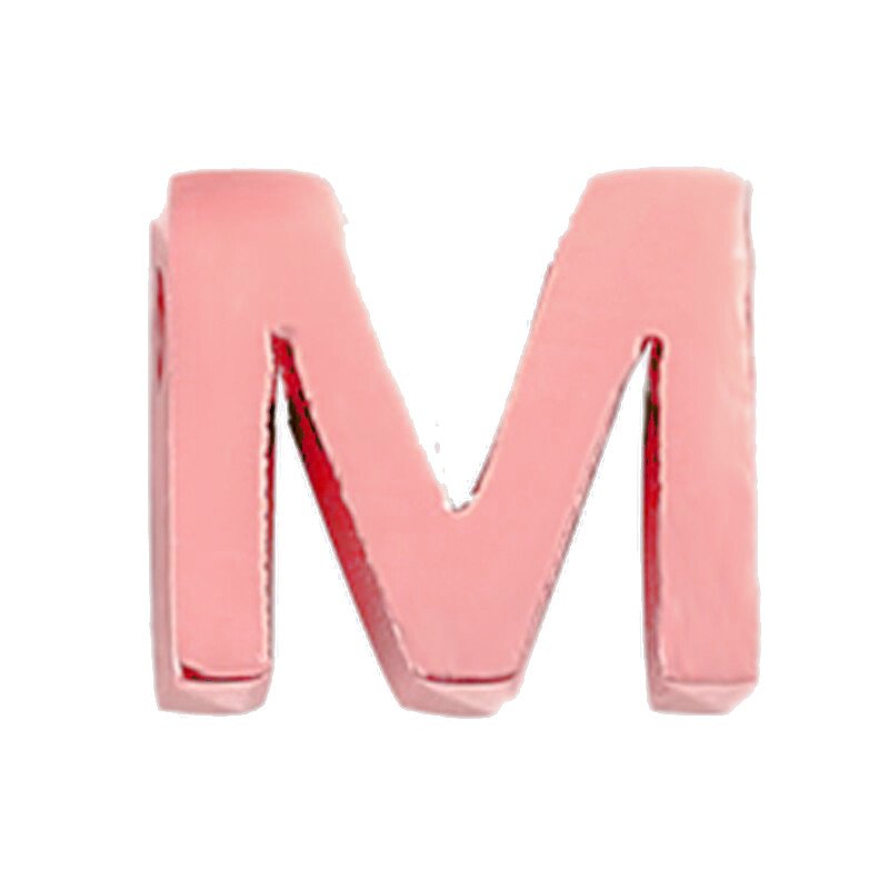 Rose Gold Letter Charm M.