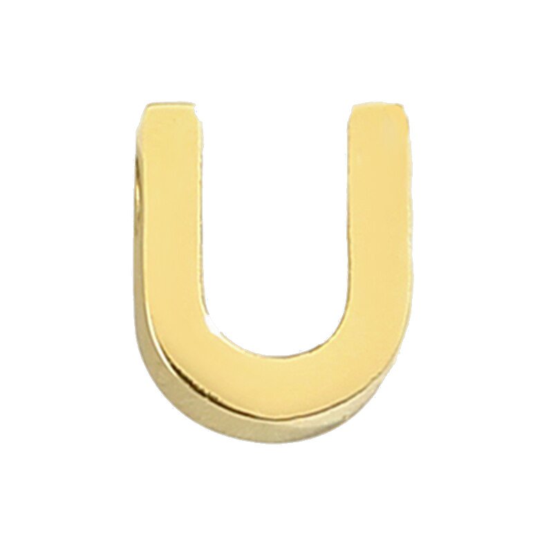 Gold Letter Charm U.