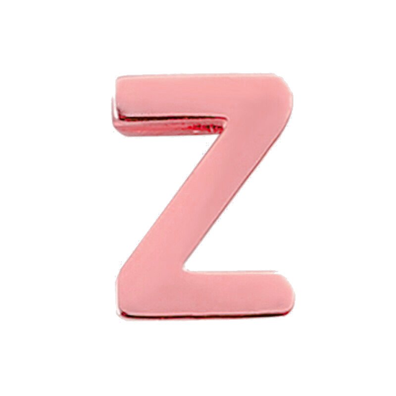 Rose Gold Letter Charm Z.