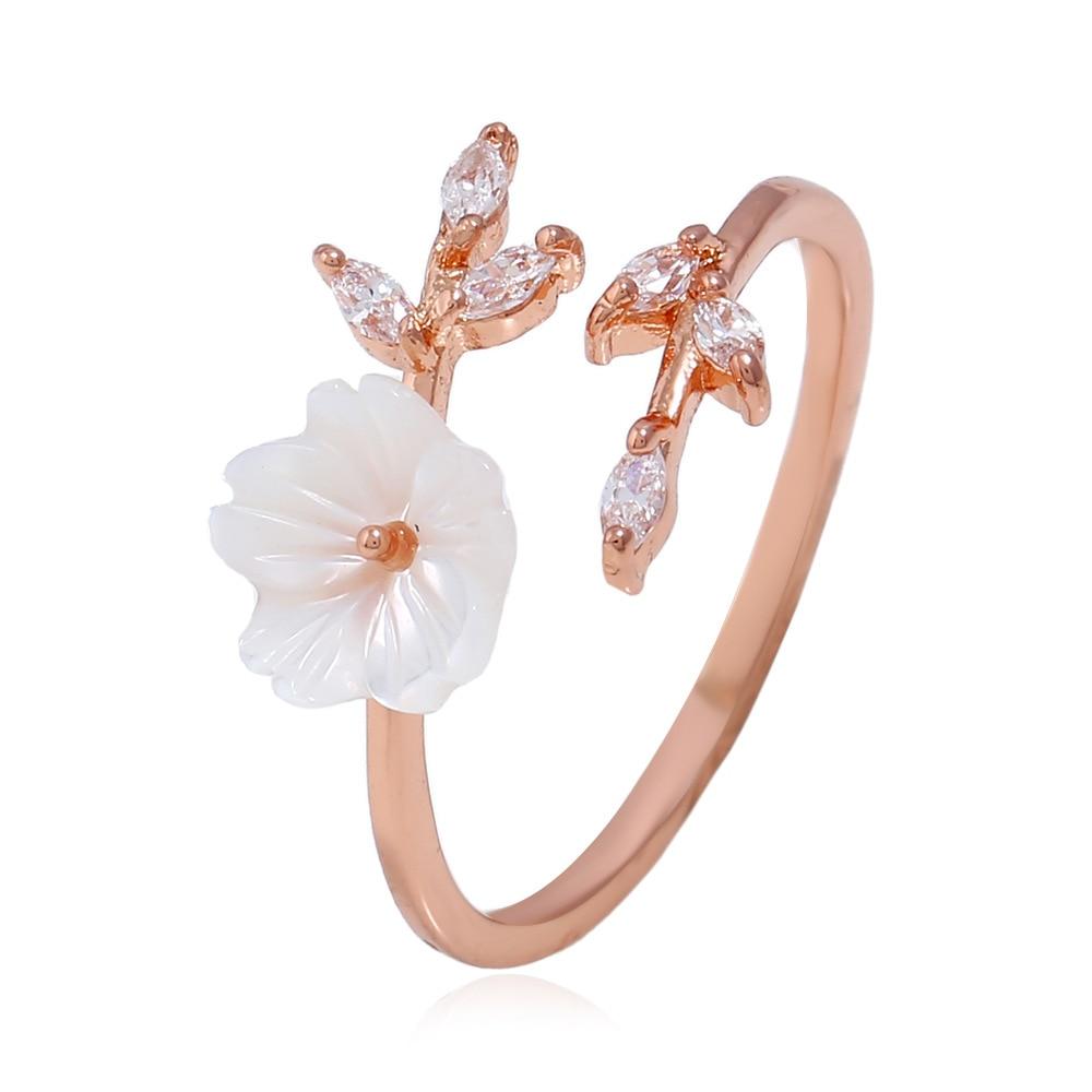 Rose gold Flower Branch Ring.