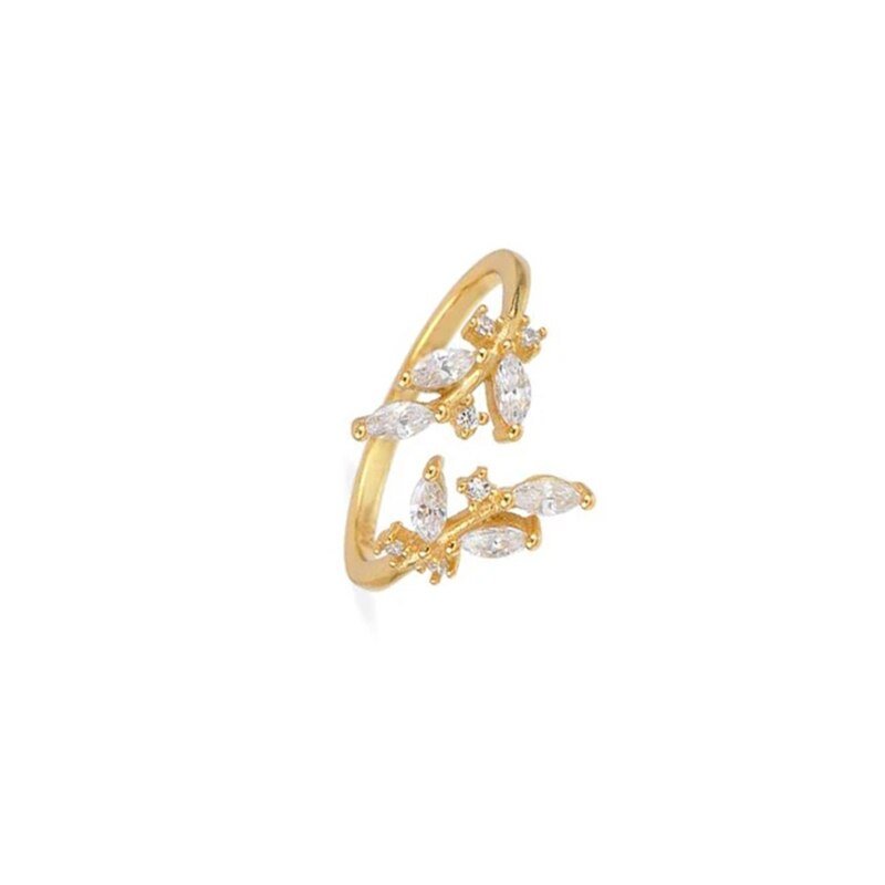 Gold Laurel Branch Ring.