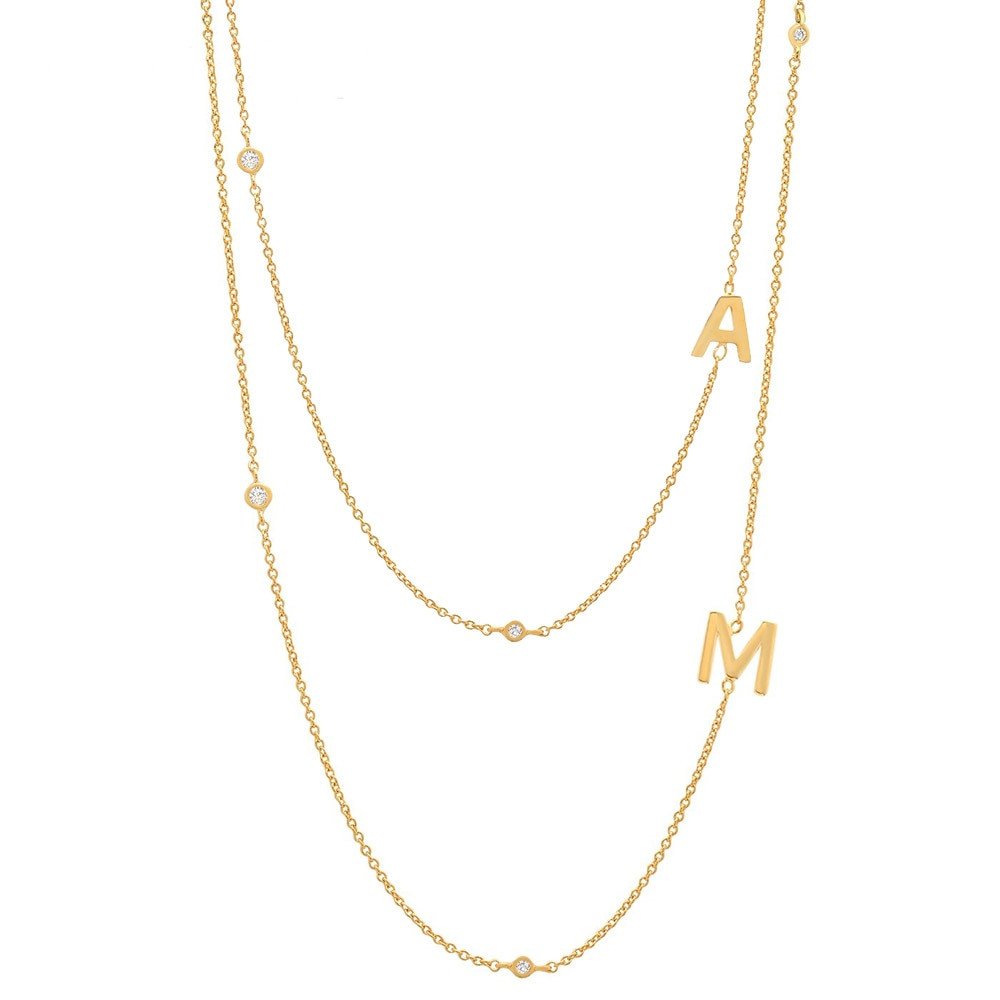 Monogram CZ Necklace.