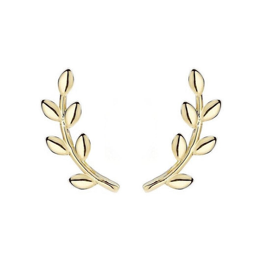 Gold Olive Branch Studs.