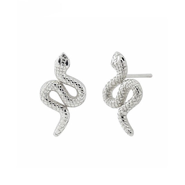 Silver Snake Slither Earrings.