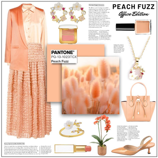 Peach Fuzz Pantone Office Outfit