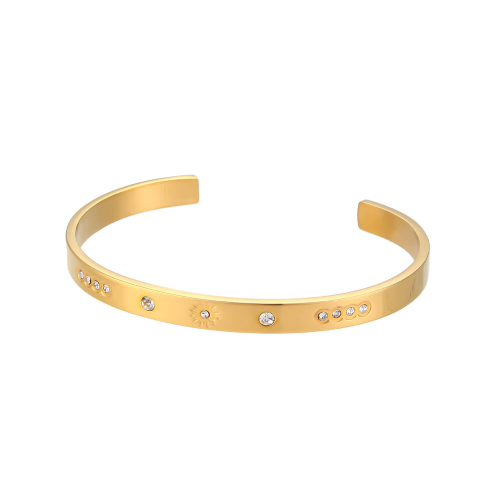 Atlas Celestial Gold Stacking Bracelet.