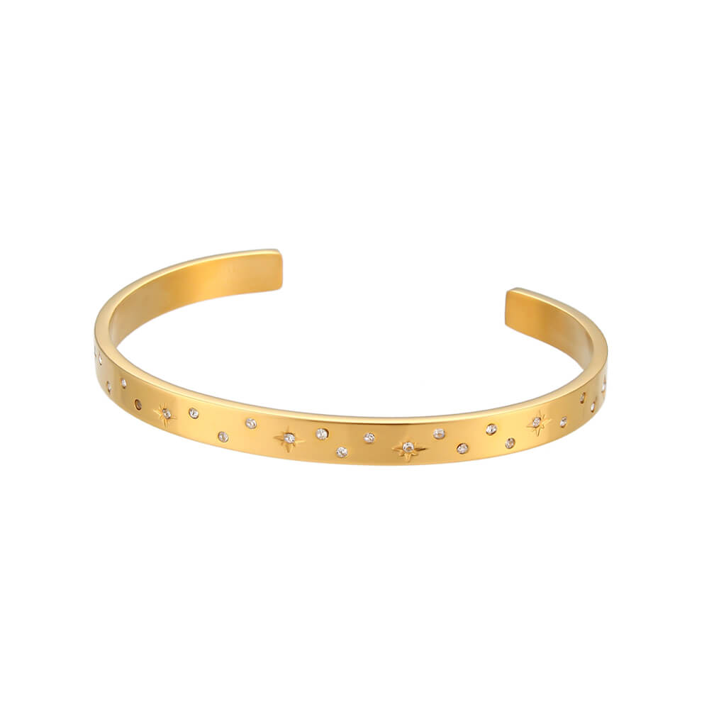 Nova Celestial Gold Stacking Bracelet.