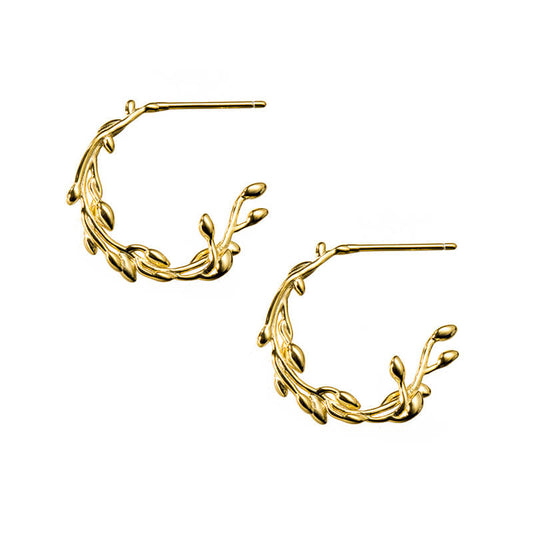 Gold Mistletoe Hoops.