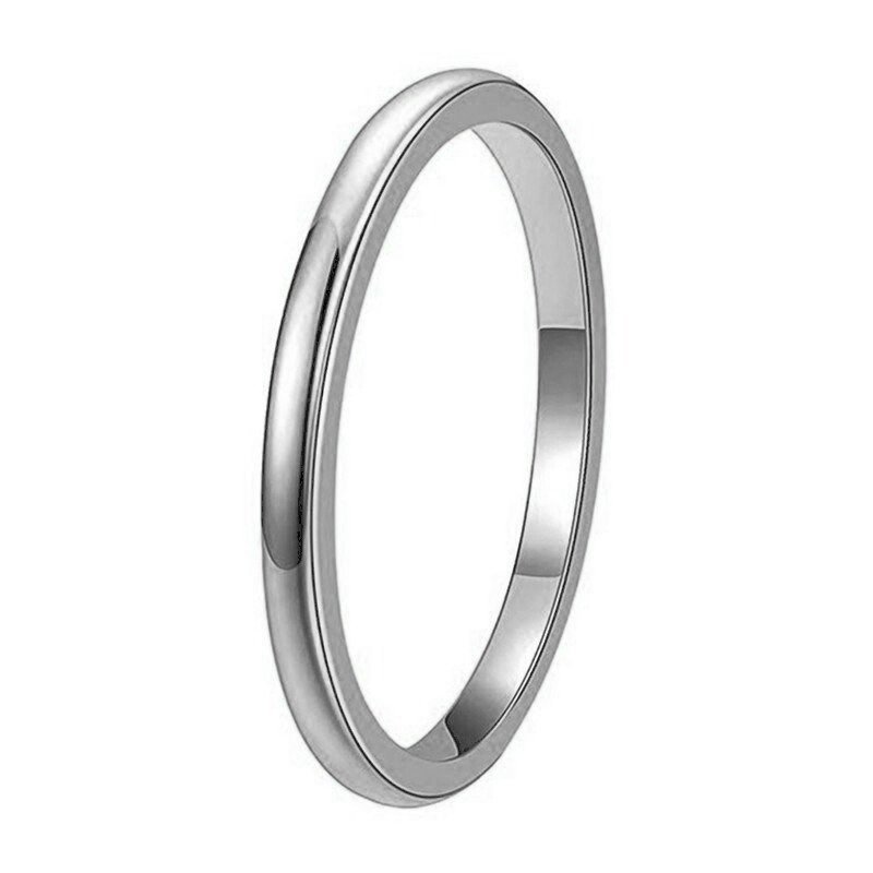 2mm silver Thick Classic Ring Band.