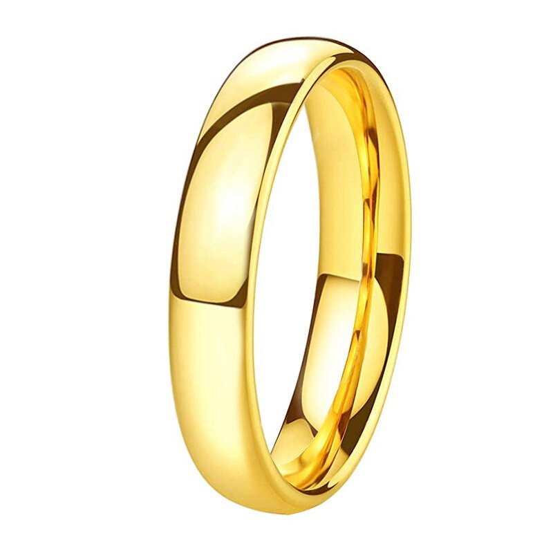 4mm gold Thick Classic Ring Band.