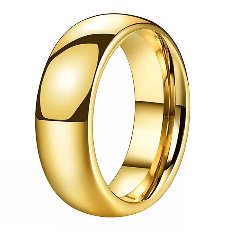 6mm gold Thick Classic Ring Band.
