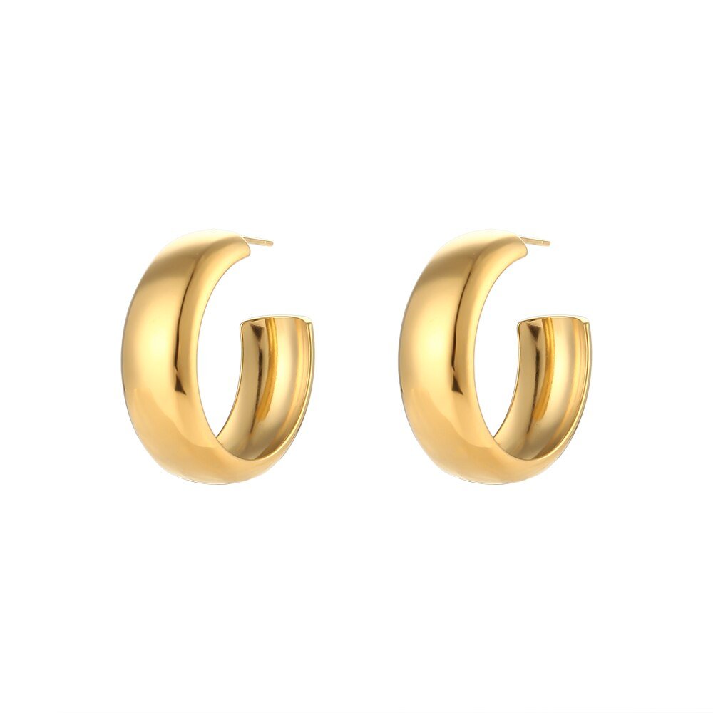 Bianca Gold Hoop Earrings.