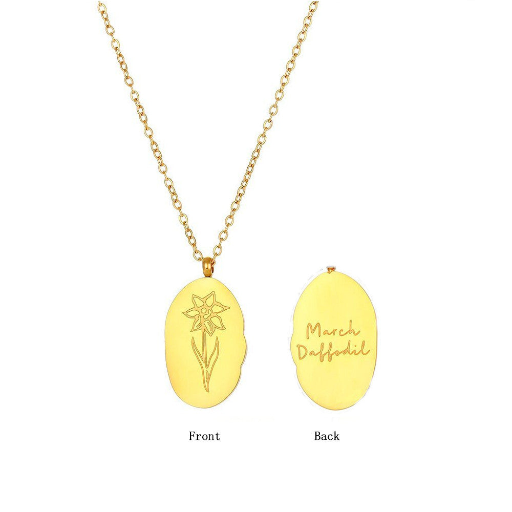 Amazon.com: KBFORU Birth Flower Necklaces For Women - Daffodil and Jonquil  March Month Flower Necklace - Handmade Pressed Flower Necklace - Unique  Holiday Gift - Gold 18