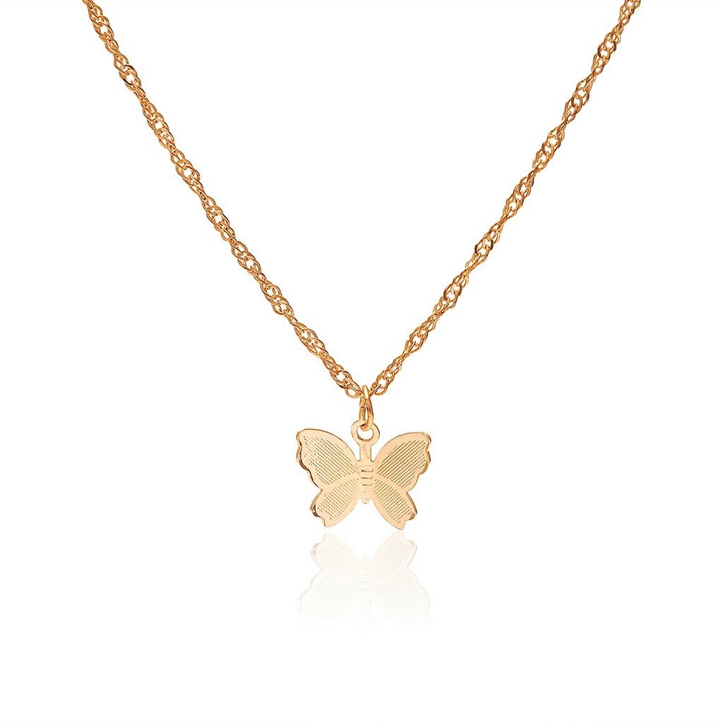 Gold Butterfly Necklace.