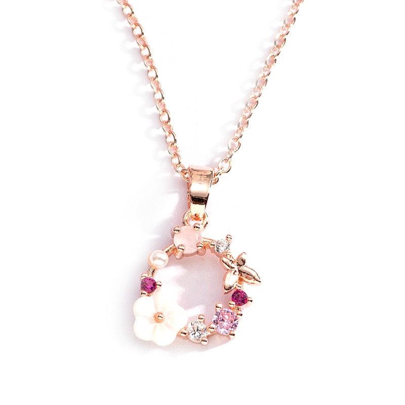 Jasper Necklace Crystal flower Necklace Pink Gemstone statement necklace -  Shop MaRichesse Necklaces - Pinkoi