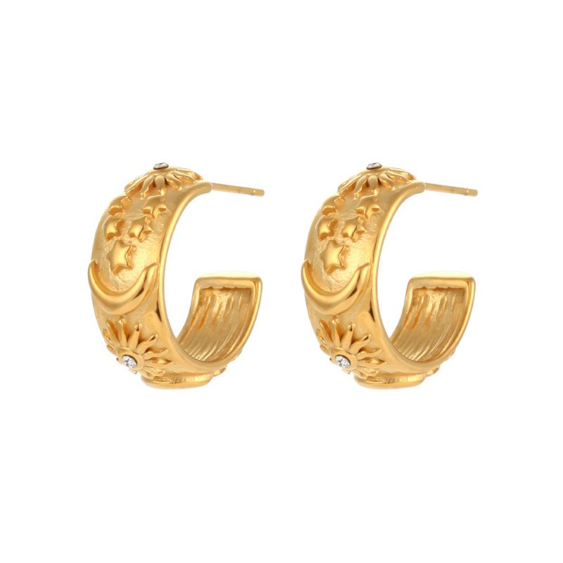 Gold Celeste Hoops.