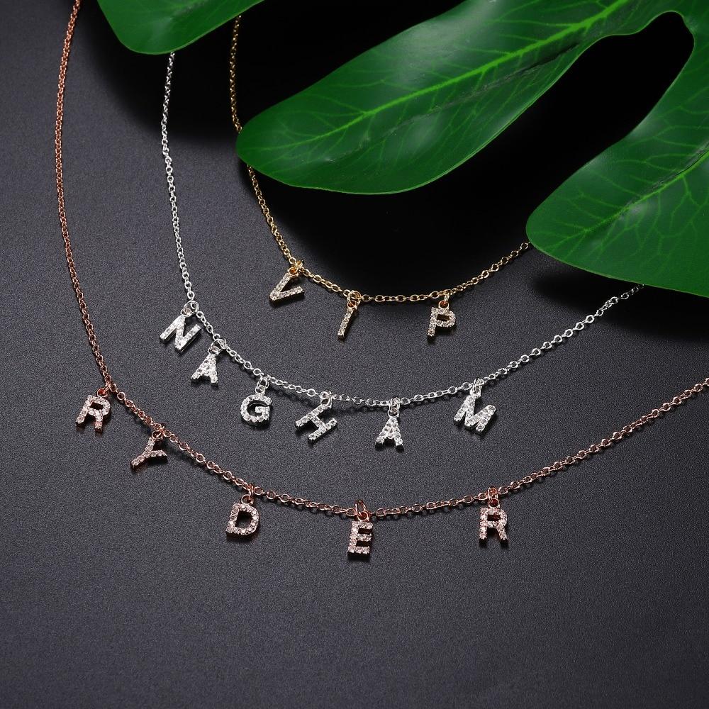 Personalized Crystal Name Necklace for women Free shipping