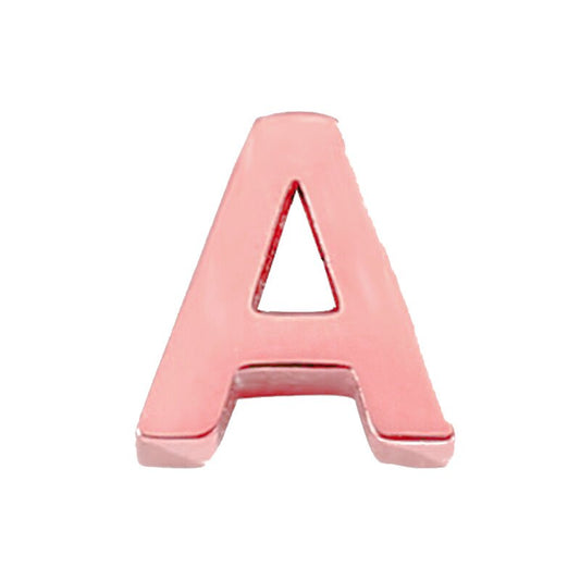 Rose Gold Letter Charm A.