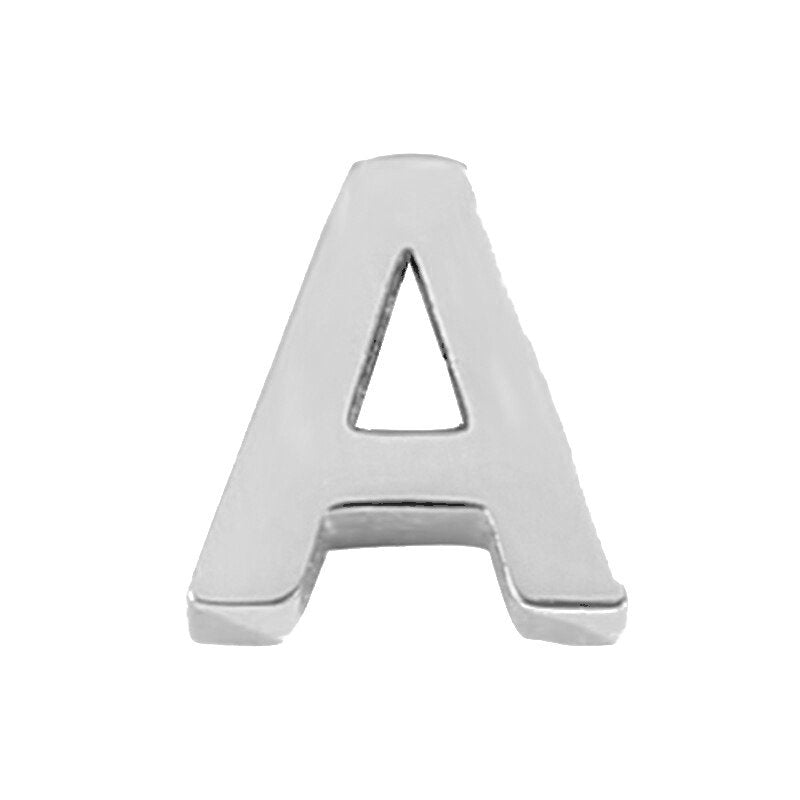 Silver Letter Charm A.