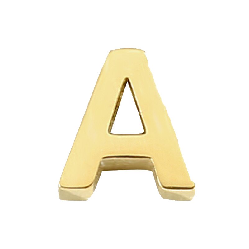 Gold Letter Charm A.