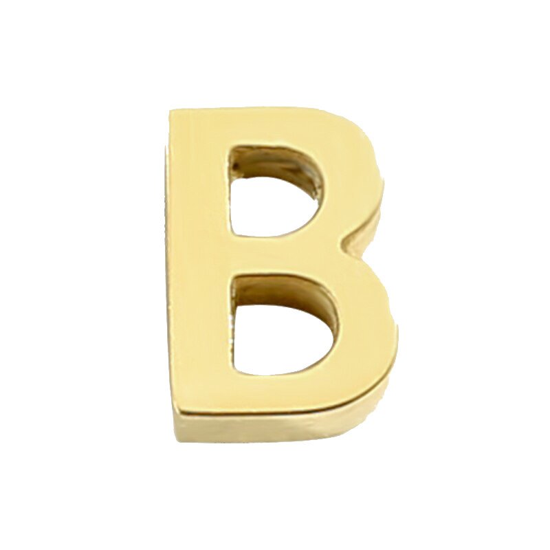 Gold Letter Charm B.
