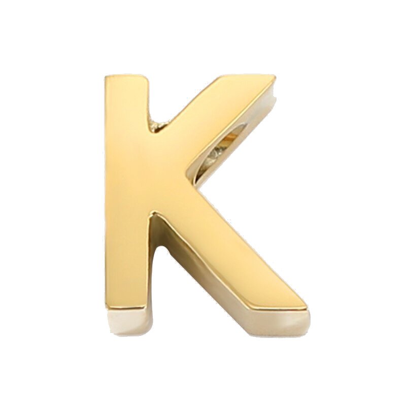 Gold Letter Charm K.