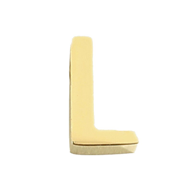 Gold Letter Charm L.