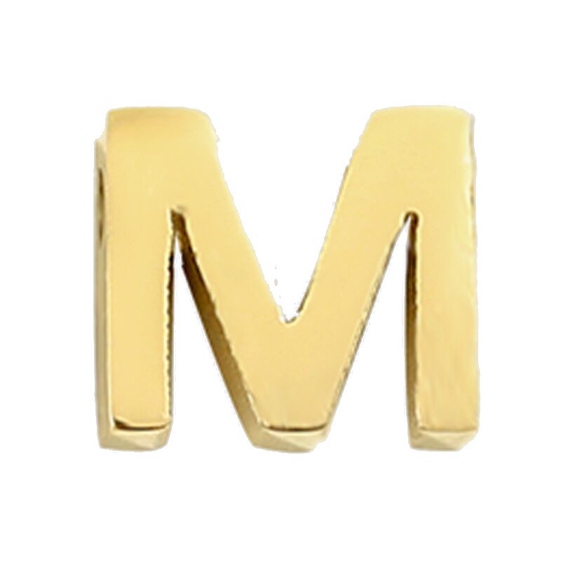 Gold Letter Charm M.