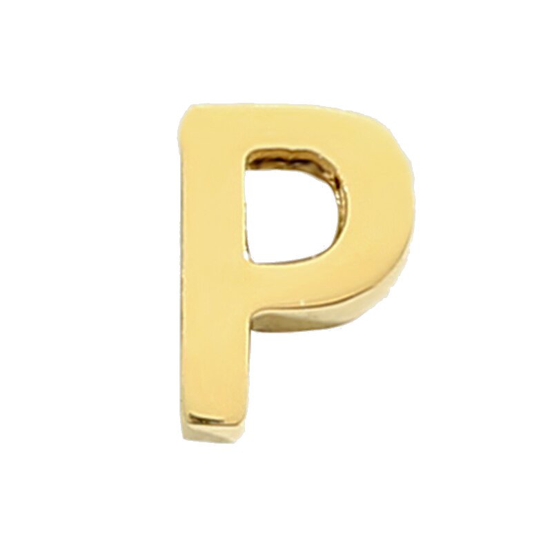 Gold Letter Charm P.
