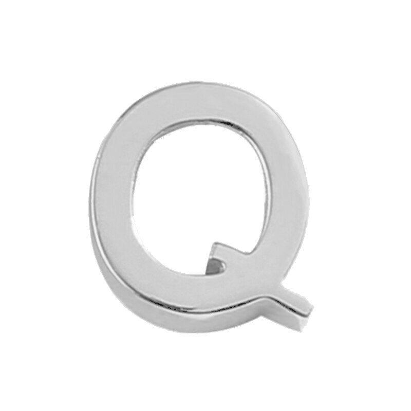 Silver Letter Charm Q.