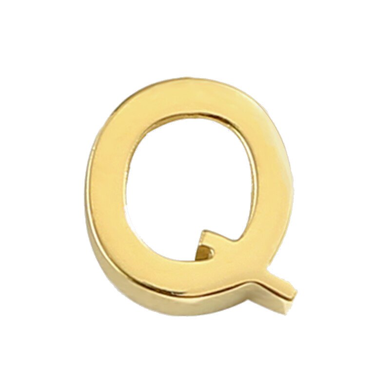 Gold Letter Charm Q.