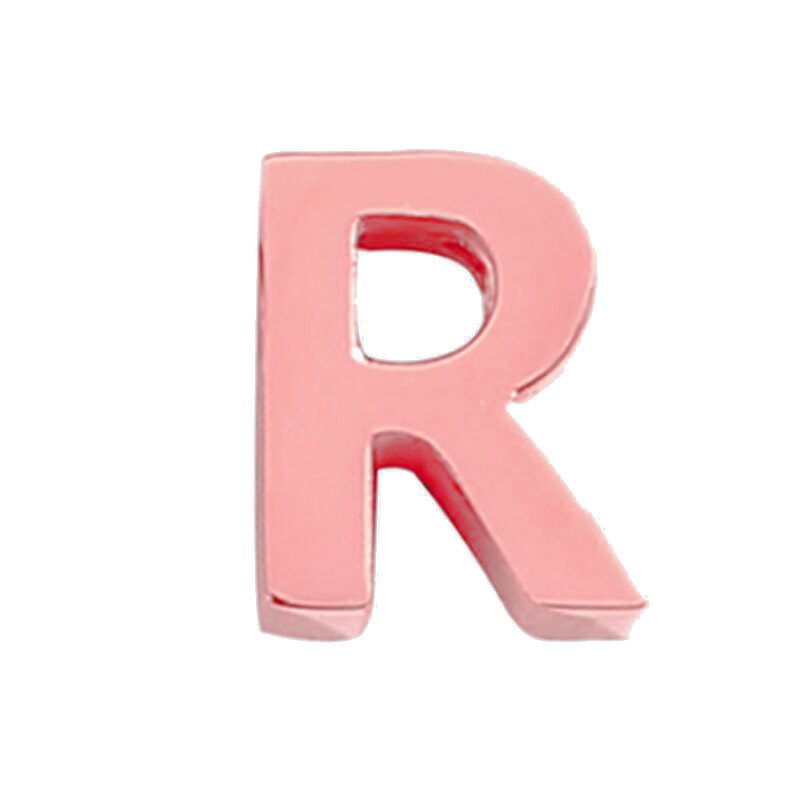 Rose Gold Letter Charm R.