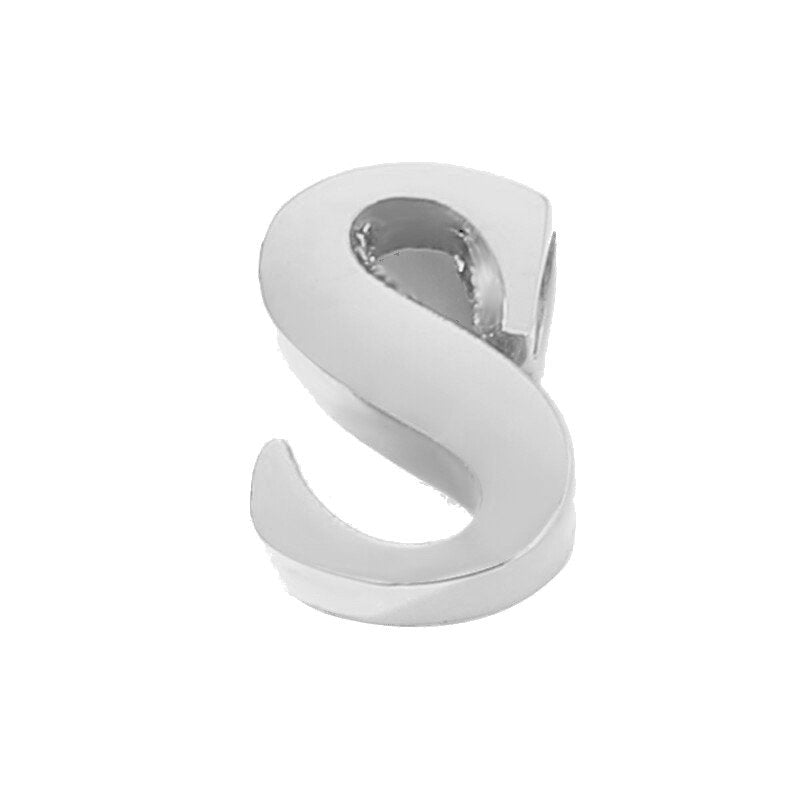 Silver Letter Charm S.