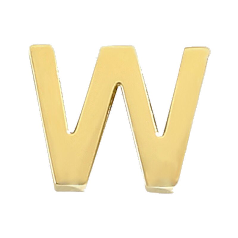Gold Letter Charm W.