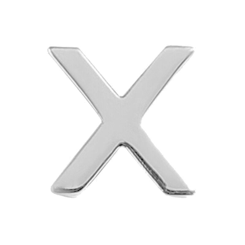 Silver Letter Charm X.