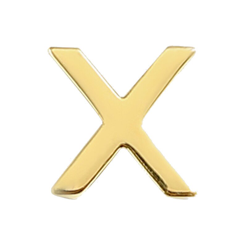 Gold Letter Charm X.