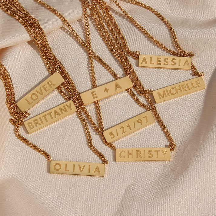 Custom Name Plate Necklace Pineal Vision Jewelry
