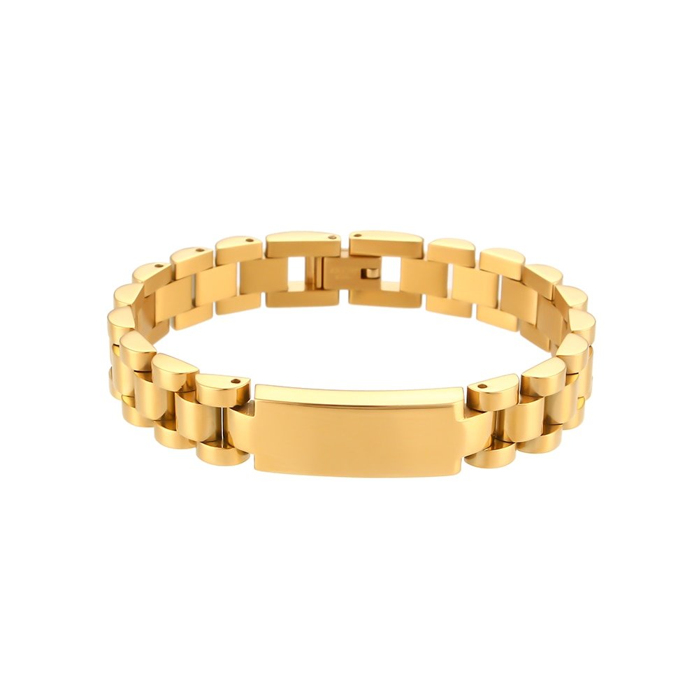 Blank Watchband Gold Bracelet.