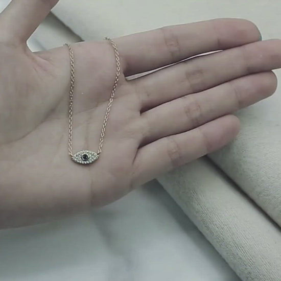 Short video showing the sparkle in the Blue CZ Evil Eye Necklace.