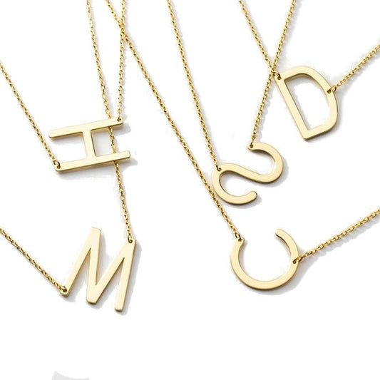 Large Asymmetrical Initial Necklace.