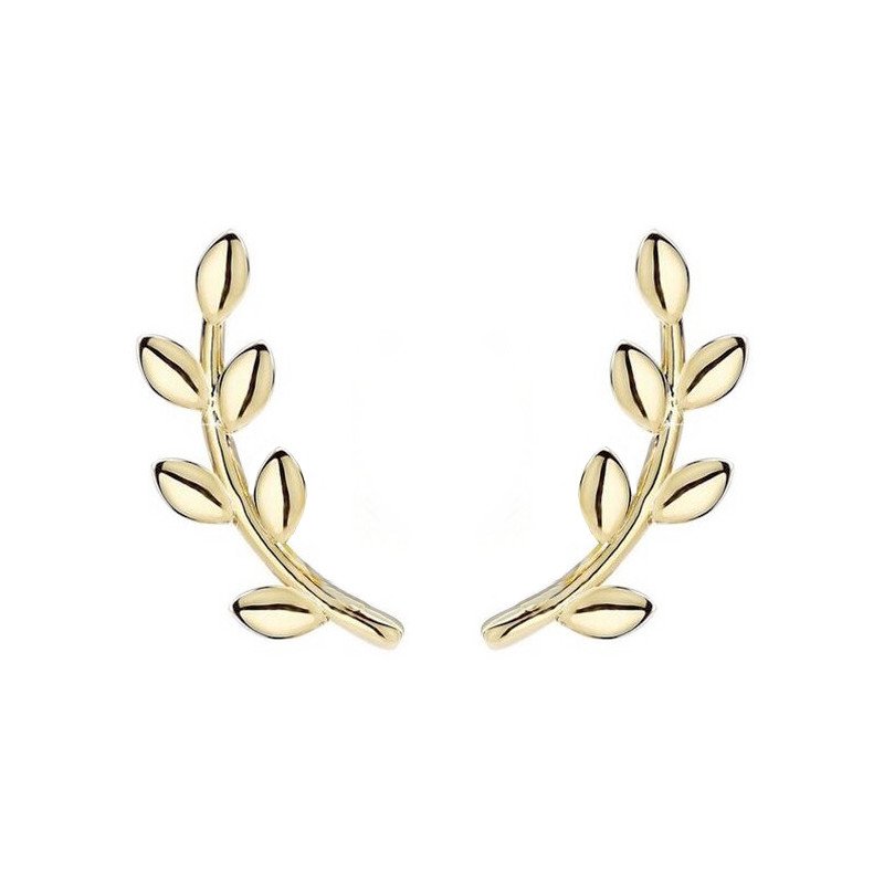 Gold Olive Branch Studs.