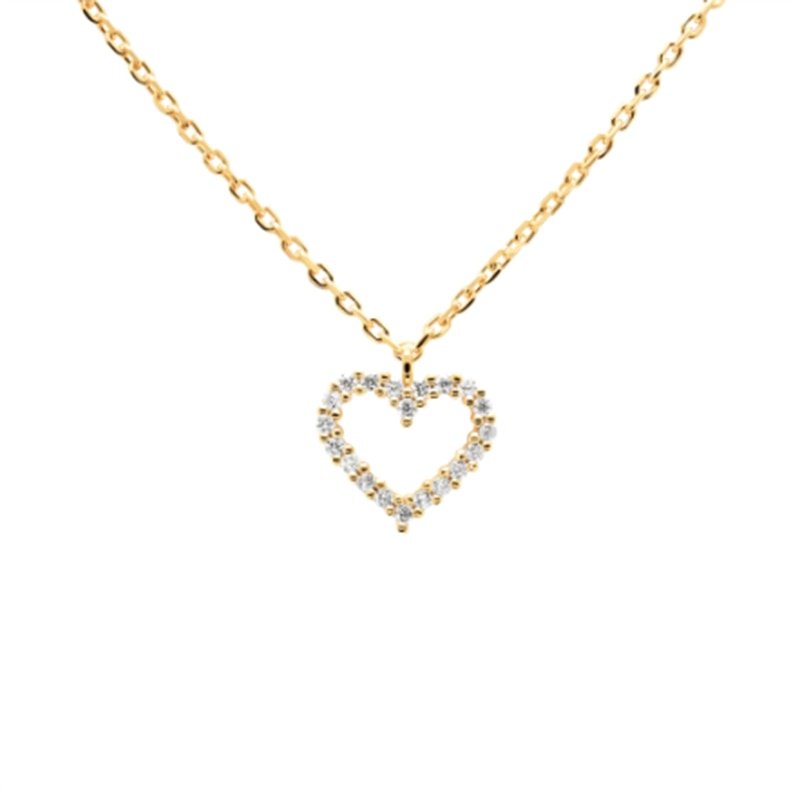 Sparkling Gold Heart Necklace.