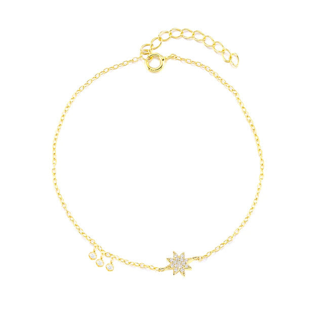 Star CZ Gold Bracelet – Pineal Vision Jewelry