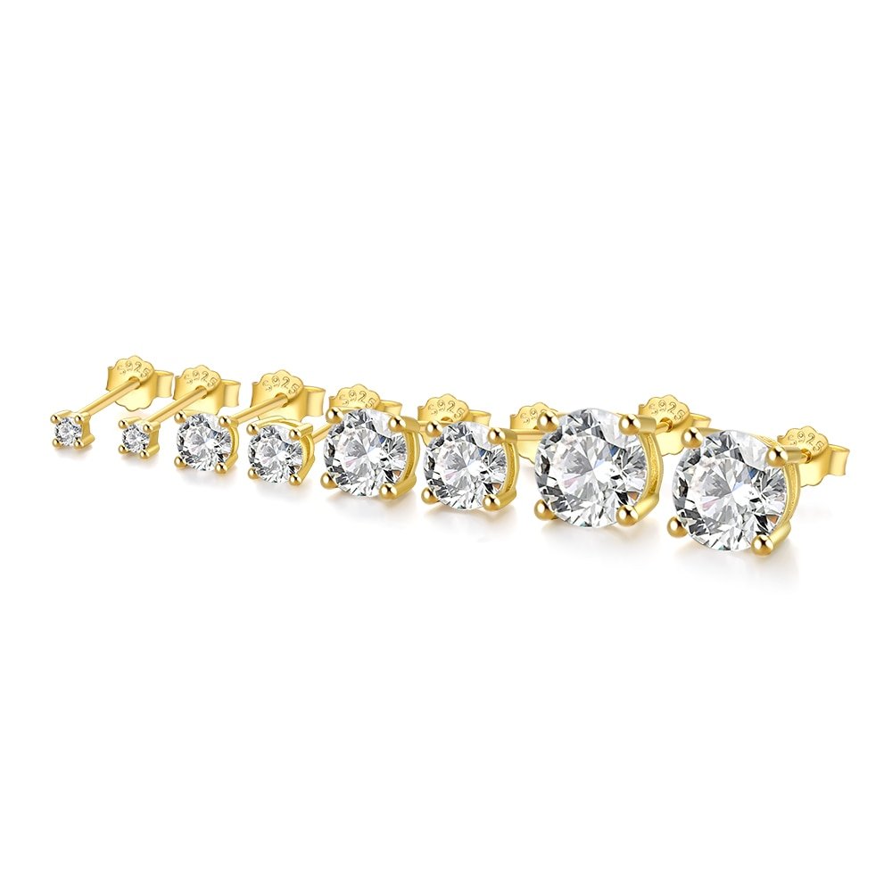 Tiny CZ Studs in multiple sizes.
