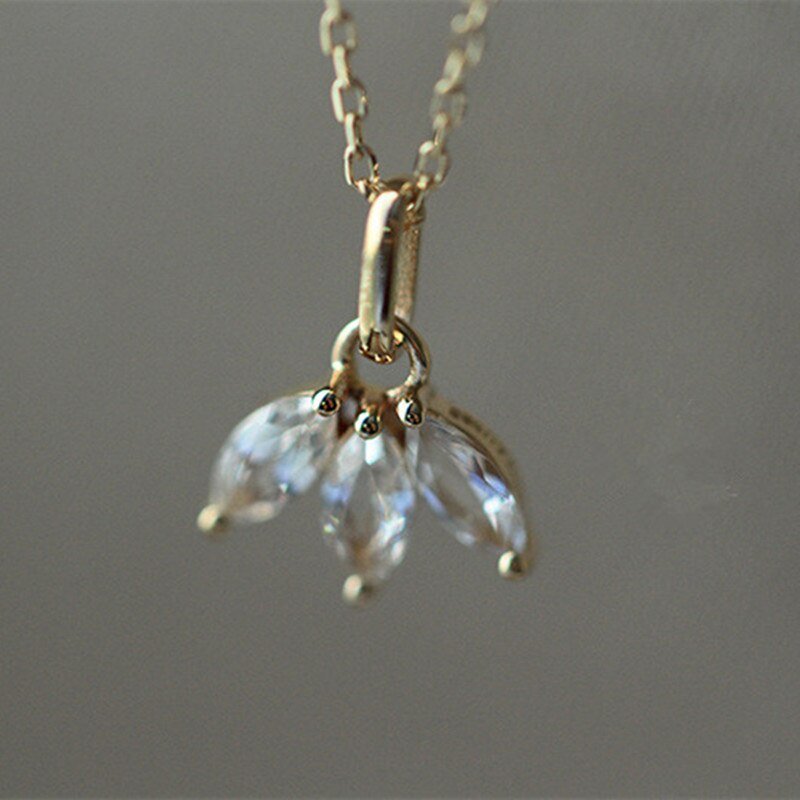 Closeup of the Triple Marquise Necklace.