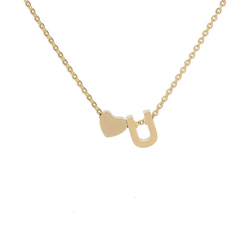 Little Love Kids' Initial Heart Necklace - Gold | Initial heart necklace,  Gold heart necklace, Kids initial